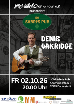 Denis Oakridge *live* im Old Sabri's Pub